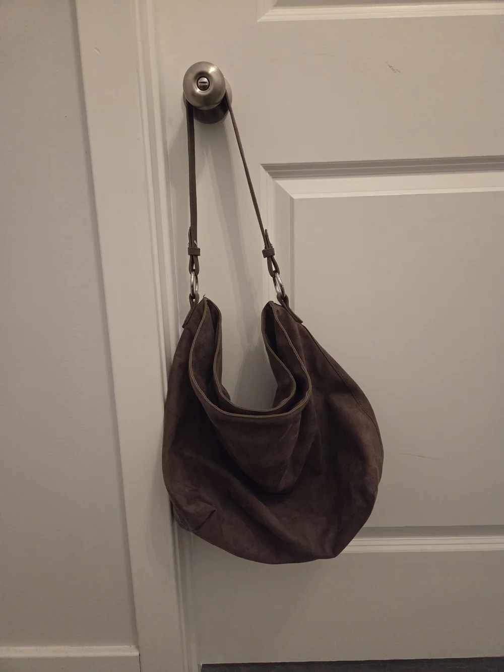 Old Navy Brown Suede Hobo Tote Shoulder Bag